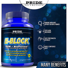 E-Block 60 Vegetarian Capsules Estrogen Blocker For Men and Women New Formula PRIDE NUTRITION Inc.