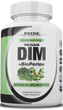 Pride Nutrition Vegan DIM + BioPerine | Vegan Dietary  Supplement | Estrogen Metabolism Support | 60  Vegetarian Capsules | Suitable for Men & Women |  Health & Skincare PRIDE NUTRITION