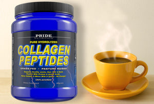 #1 Collagen Peptides Grass Fed Pasture Raised Unflavored Powder (For Youthful Skin, Healthier Hair, Joint Repair and Stronger Nails) PRIDE NUTRITION