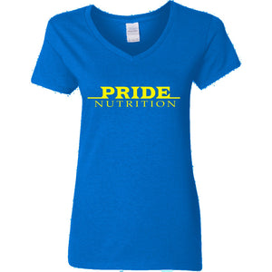 Pride Gildan Ladies' 5.3 oz. V-Neck T-Shirt CustomCat